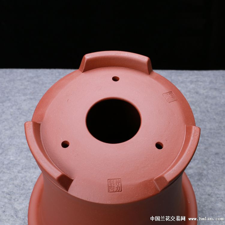 包邮神力紫砂花盆红清水泥风云单个
